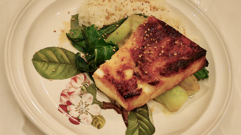 Sea Bass with Bok Choy & Jasmine Rice